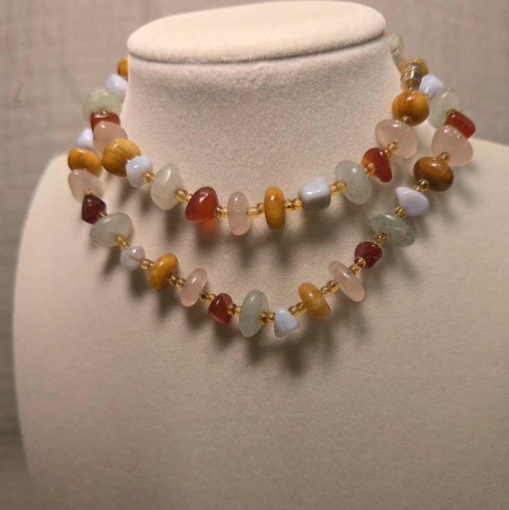 Handmade Gemstone Beaded Necklace